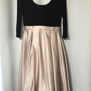 Elegant Black and Rosie Cream Women's Dress